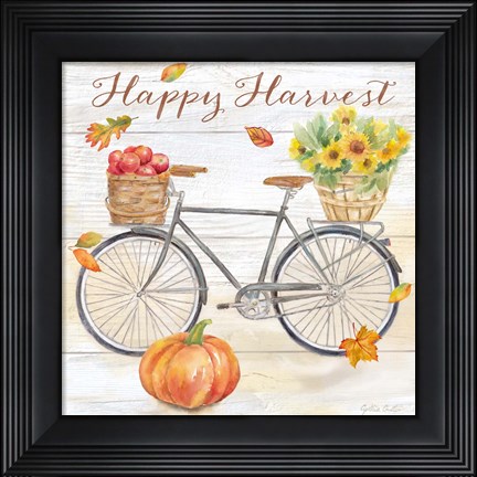 Framed Happy Harvest II-Bike Print