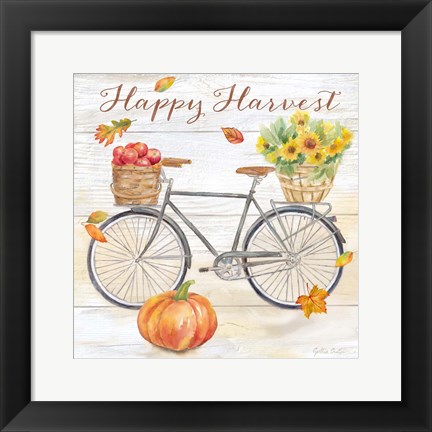 Framed Happy Harvest II-Bike Print