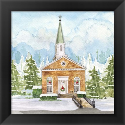 Framed Christmas Village I Print