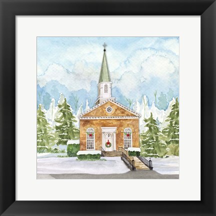 Framed Christmas Village I Print