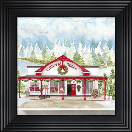 Framed Christmas Village II Print