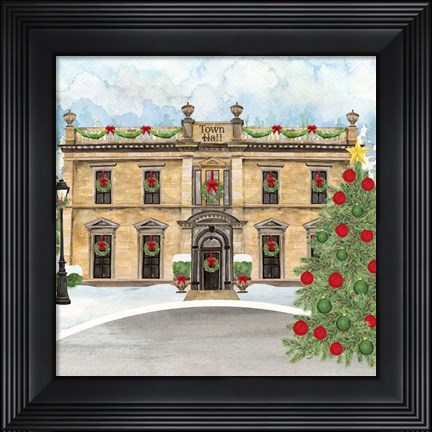 Framed Christmas Village IV Print