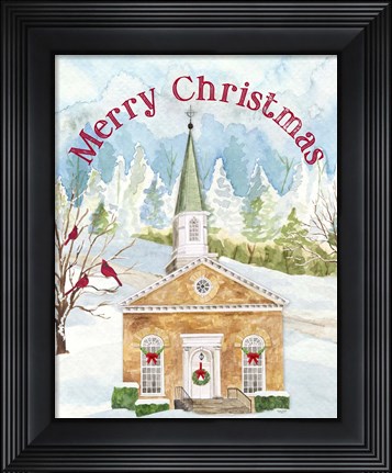 Framed Christmas Village portrait I Print