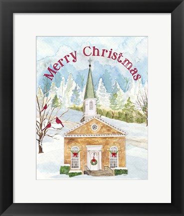 Framed Christmas Village portrait I Print