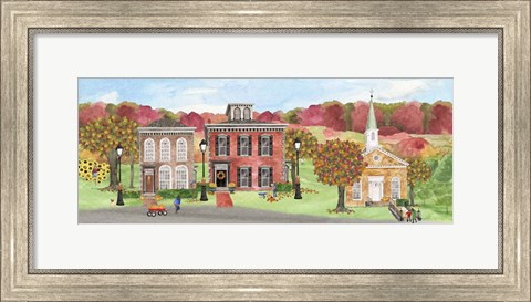 Framed Harvest Village panel I Print