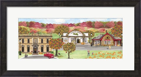 Framed Harvest Village panel II Print