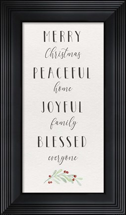 Framed Cozy Christmas Panel I Print