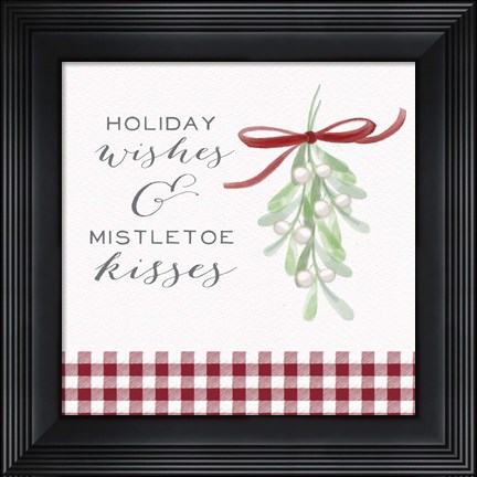 Framed Cozy Christmas Gingham II Print