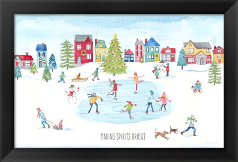 Framed Vintage Holiday Cheer landscape Print