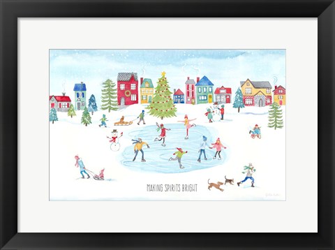 Framed Vintage Holiday Cheer landscape Print