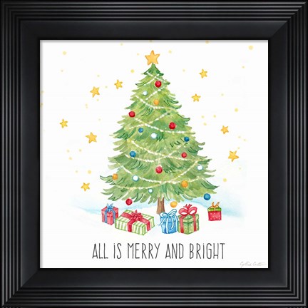 Framed Vintage Holiday Cheer II Print