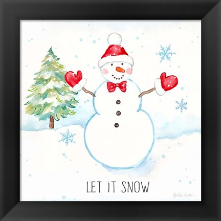 Framed Vintage Holiday Cheer IV Print