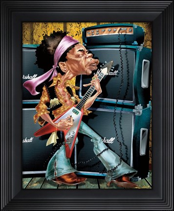 Framed Young Guitarist Print