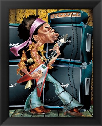 Framed Young Guitarist Print