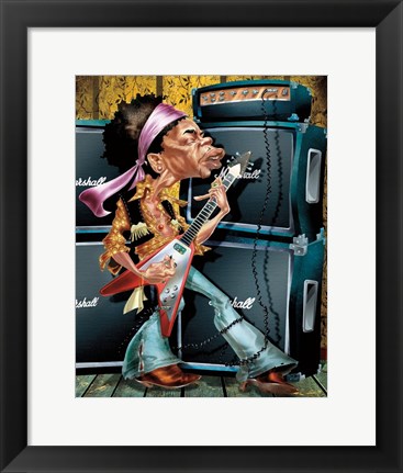 Framed Young Guitarist Print