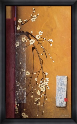 Framed Oriental Blossoms III Print