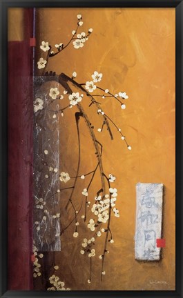 Framed Oriental Blossoms III Print