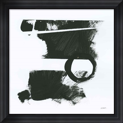 Framed Gold and Black Elements XVII Print