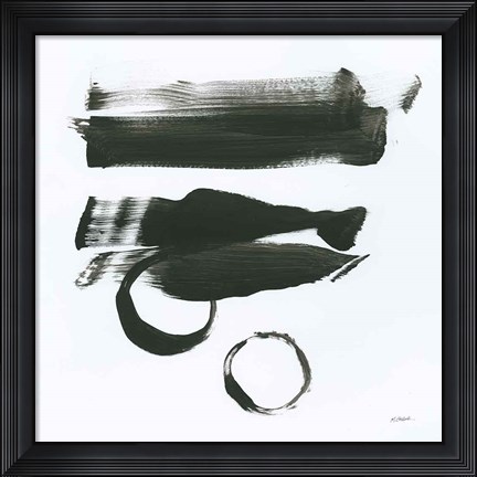 Framed Gold and Black Element XVI Print