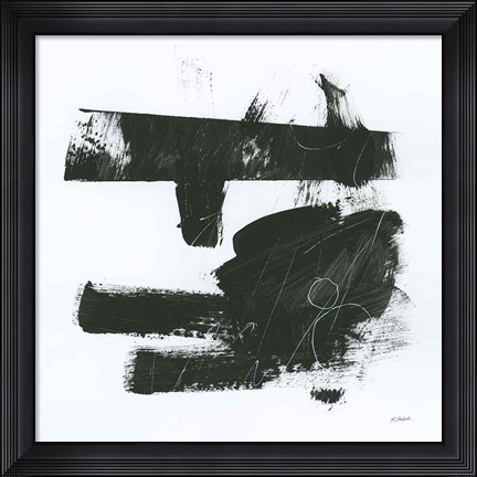 Framed Gold and Black Elements XV Print