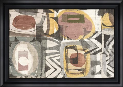 Framed Graphic Abstract III Sunbaked Print