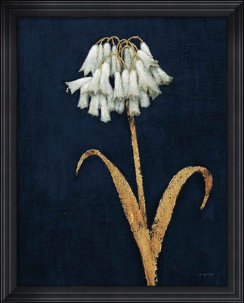 Framed Shimmering Summer II Indigo Crop Print