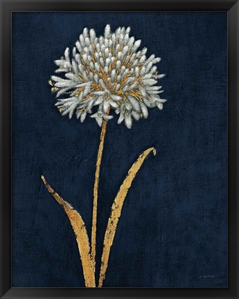 Framed Shimmering Summer I Indigo Crop Print