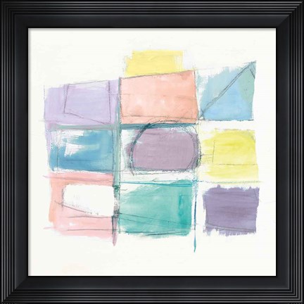 Framed 131 West 3rd Street Sq III on White Pastel Print