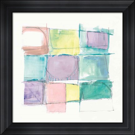 Framed 131 West 3rd Street Sq II on White Pastel Print