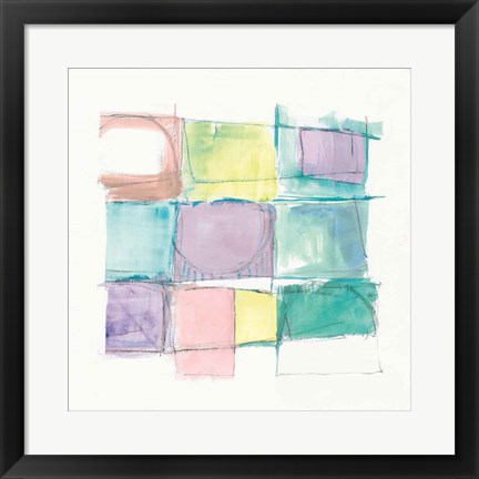 Framed 131 West 3rd Street Sq II on White Pastel Print