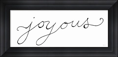Framed Joyous on White Print