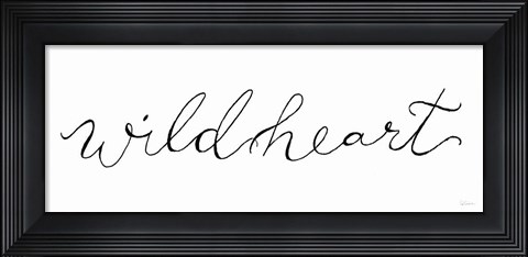 Framed Wild Heart on White Print