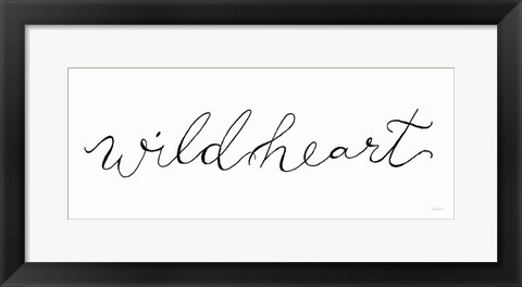 Framed Wild Heart on White Print