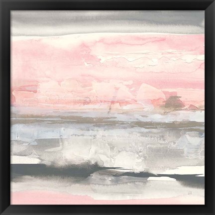 Framed Charcoal and Blush II Print