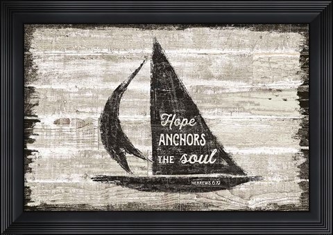 Framed Driftwood Coast Scripture II Print