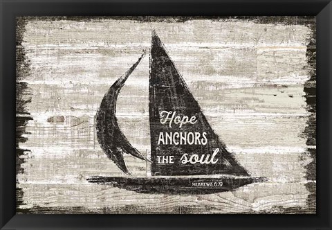 Framed Driftwood Coast Scripture II Print