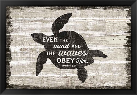 Framed Driftwood Coast Scripture III Print