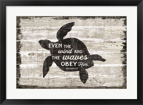 Framed Driftwood Coast Scripture III Print