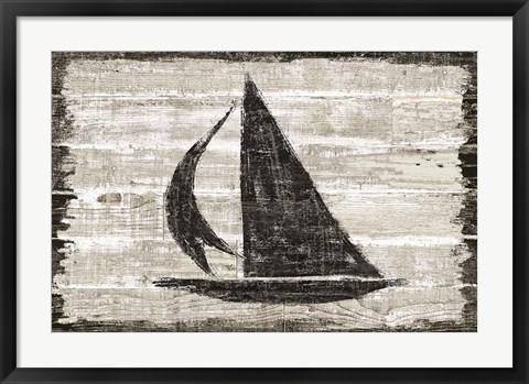 Framed Driftwood Coast II Print