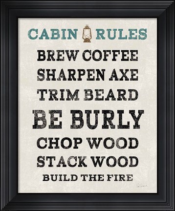 Framed Cabin Life V Print