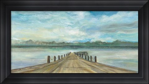 Framed Lake Pier Print