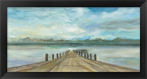 Framed Lake Pier Print