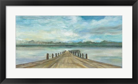 Framed Lake Pier Print