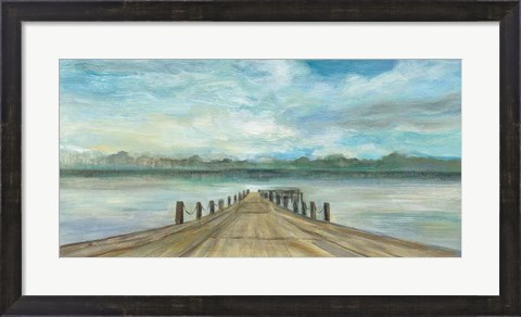 Framed Lake Pier Print