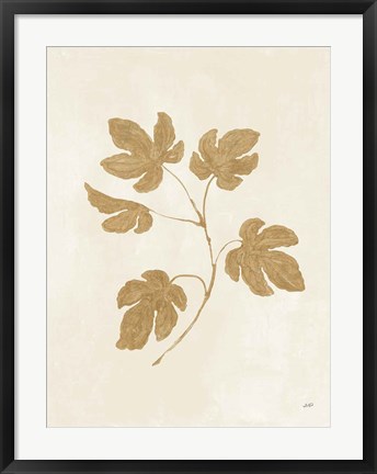 Framed Botanical Study III Gold Crop Print