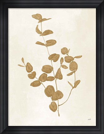 Framed Botanical Study II Gold Crop Print