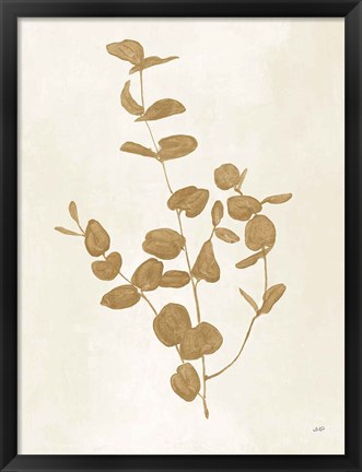 Framed Botanical Study II Gold Crop Print