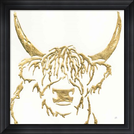 Framed Gilded Highlander I Print