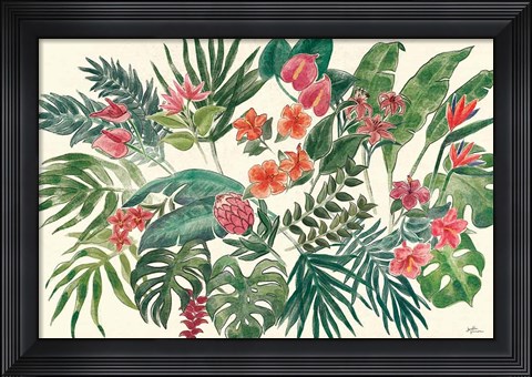 Framed Jungle Vibes VI Leaves Print