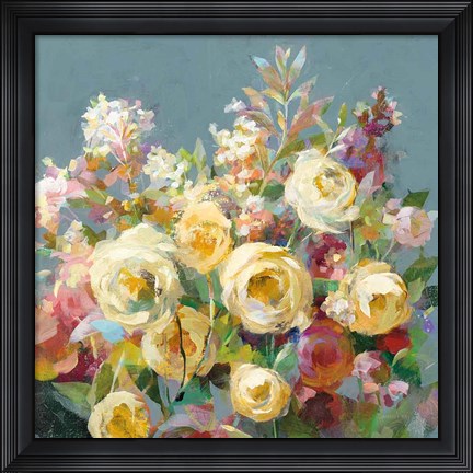 Framed Joy of the Garden Sq II Yellow Print